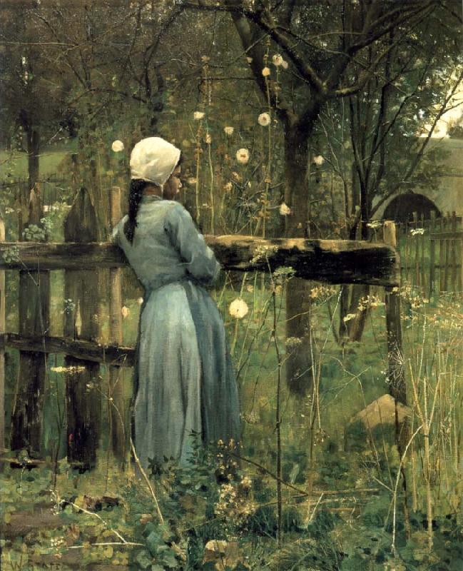 William Stott of Oldham A Girl in a  Meadow